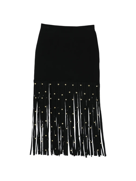  Simkhai Fringed Embellished Midi Skirt - Black 