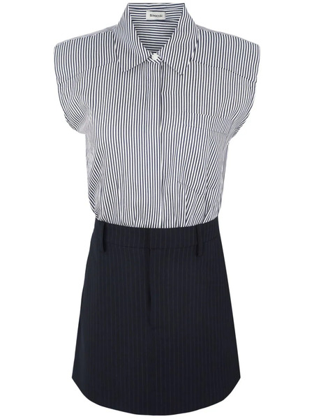  Simkhai Graham Contrast-fabric Mini Dress - Blue 