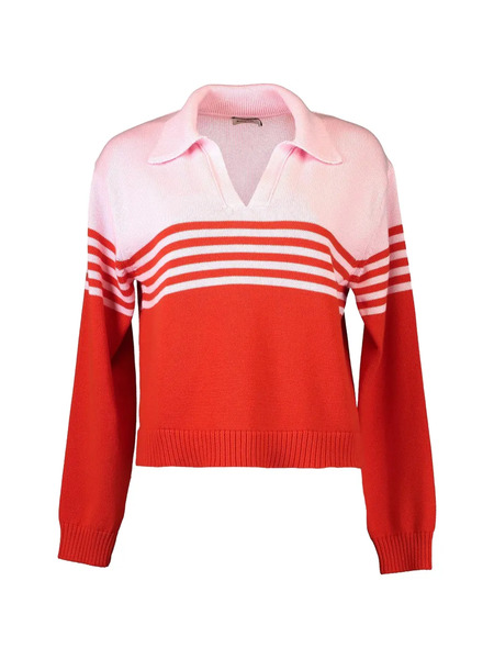  Simkhai Jules Striped Sweater - Red 