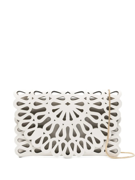  Simkhai Laser-cut Leather Clutch - White 