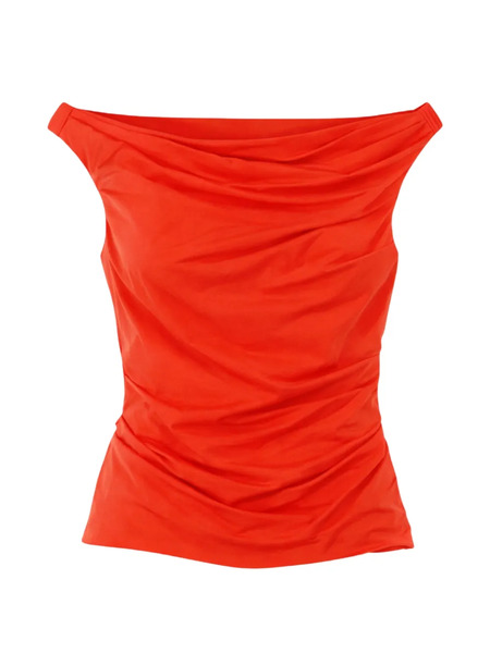  Simkhai Maisel Draped Blouse - Orange 