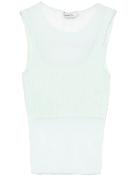  Simkhai Oakley Plisse Top - Green 