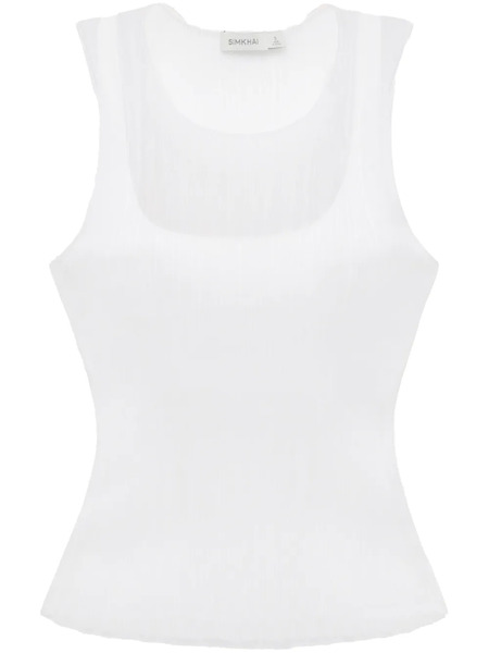  Simkhai Oakley Semi-sheer Tank Top - White 