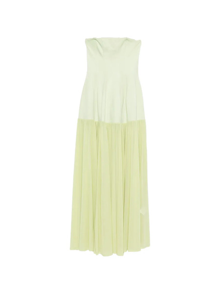  Simkhai Pleated Strapless Maxi Dress - Green 