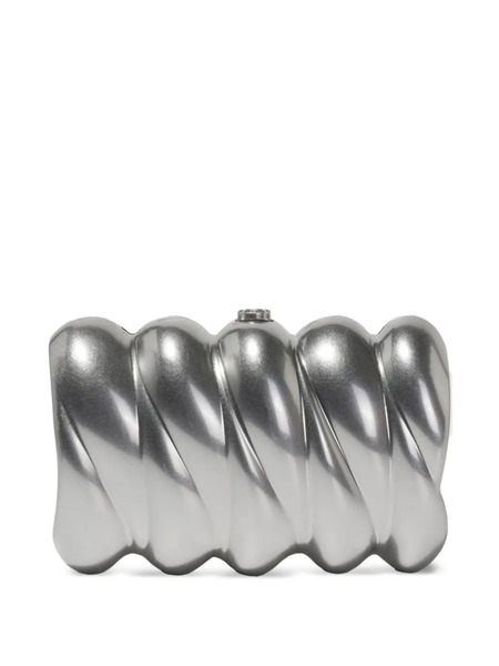  Simkhai Reya Sculpted Clutch Bag - Silver 