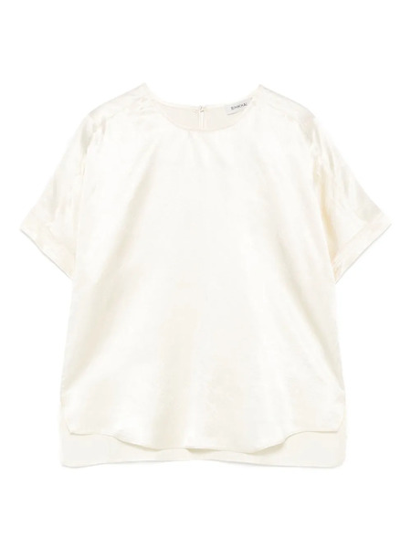  Simkhai Satin Short-sleeved Blouse - Neutrals 