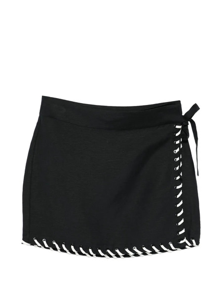  Simkhai Tie-waist Mini Skirt - Black 
