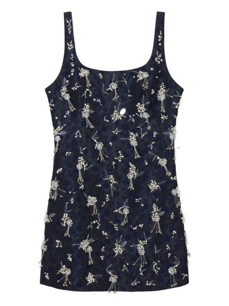  Simkhai Viva Jacquard Embellished Mini Dress - Blue 