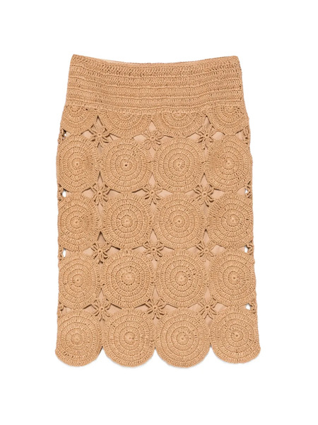  Simon Miller Beep Beep Crochet Midi Skirt - Neutrals 