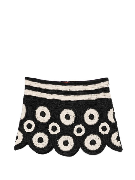  Simon Miller Beep Beep Crochet Mini Skirt - Black 
