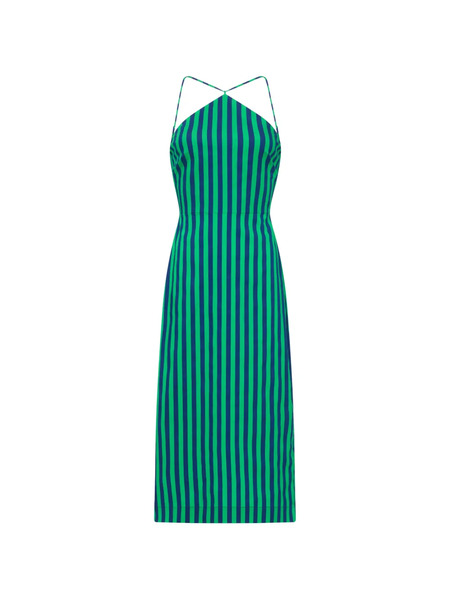  Simon Miller Kit Striped Tie-back Maxi Dress - Green 