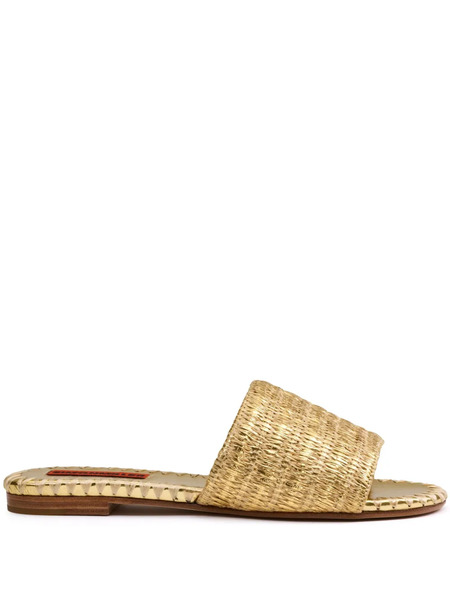  Simon Miller Raffia Salerno Slides - Gold 