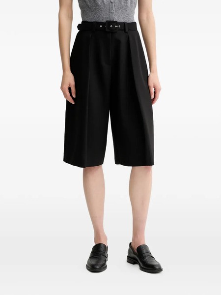  Simona Corsellini Belted Culottes Shorts - Black 