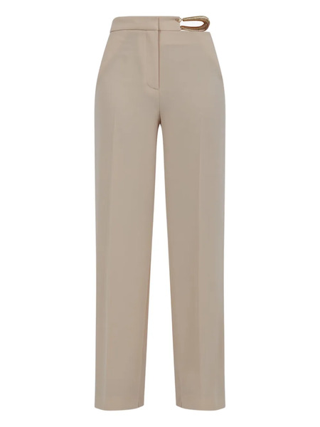  Simona Corsellini Buckle-fastening Straight Trousers - Neutrals 