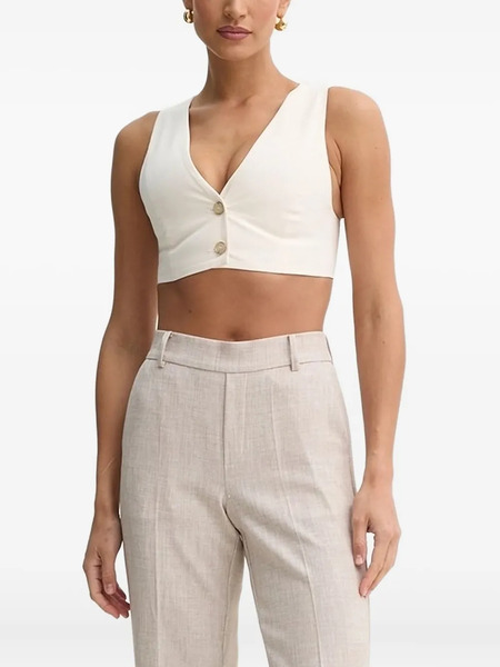  Simona Corsellini Button-fastening Sleeveless Top - White 