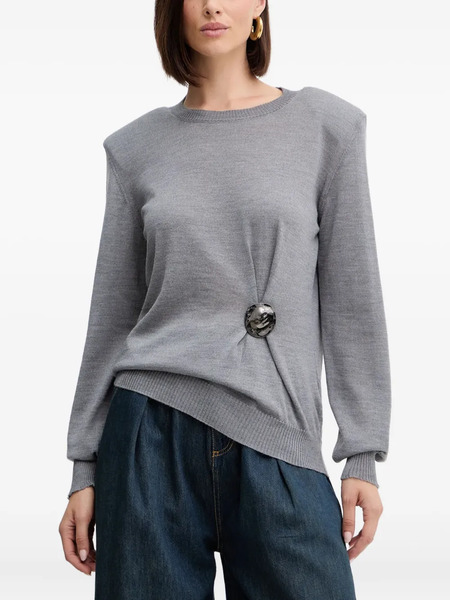  Simona Corsellini Embellished Sweater - Grey 