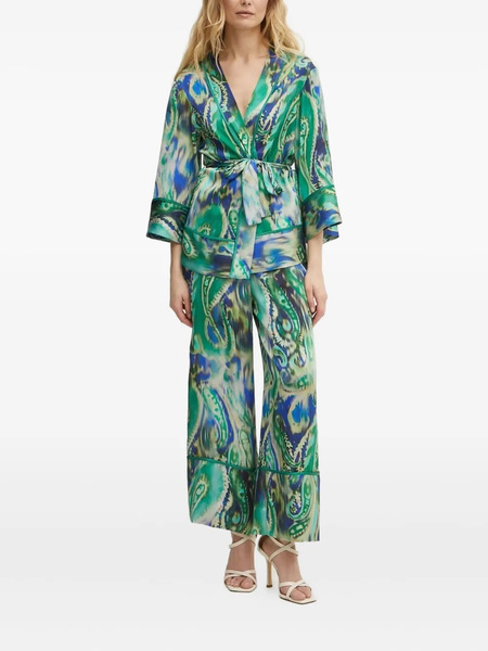  Simona Corsellini Paisley-print Straight Trousers - Green 