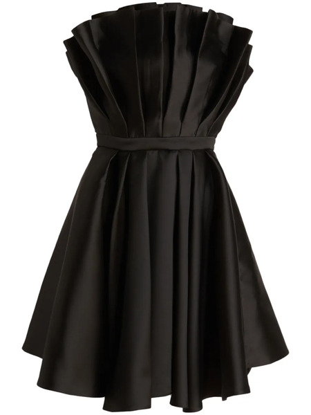  Simona Corsellini Pleated Mini Dress - Black 