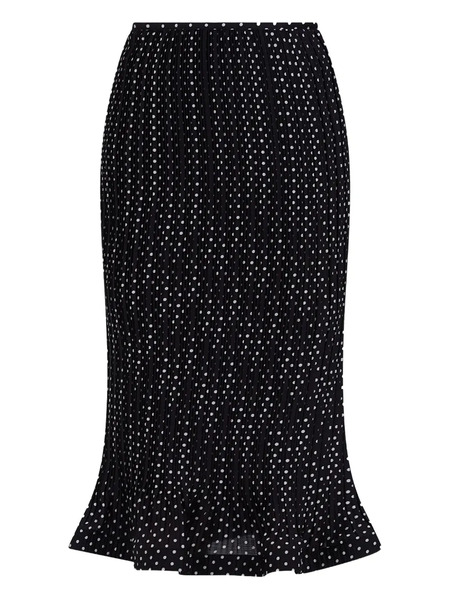 Simona Corsellini Pleated Polka-dot Midi Skirt - Black 