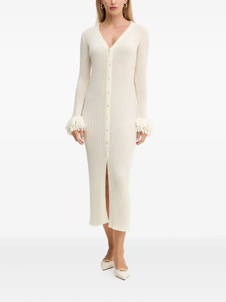 Simona Corsellini Ribbed Midi Dress - Neutrals 