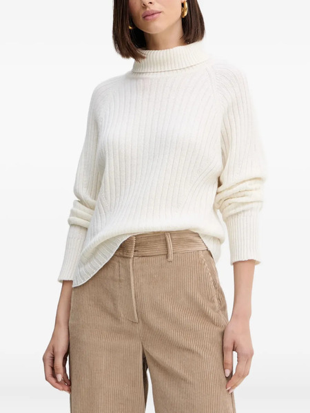  Simona Corsellini Turtleneck Ribbed Sweater - White 