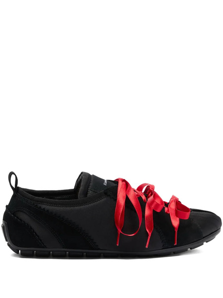  Simone Rocha Ballerina Grip Satin Ribbon Sneakers - Black 