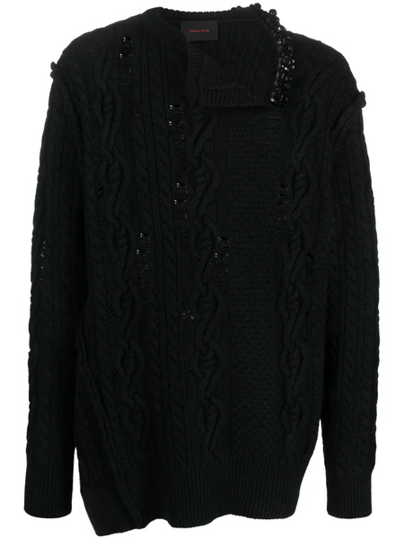  Simone Rocha Bead-embellished Merino Jumper - Black 