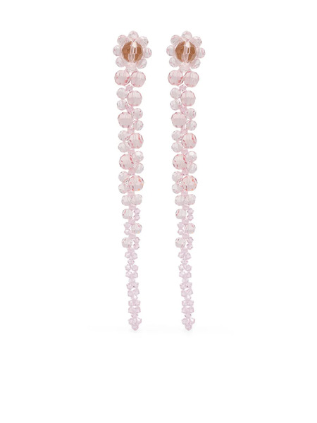  Simone Rocha Beaded Drop Earrings - Pink 