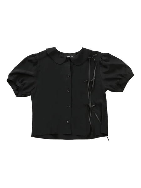  Simone Rocha Bow-detail Puff-sleeves Shirt - Black 