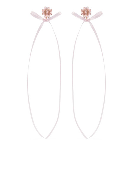  Simone Rocha Bow Ribbon Stud Earrings - Gold 