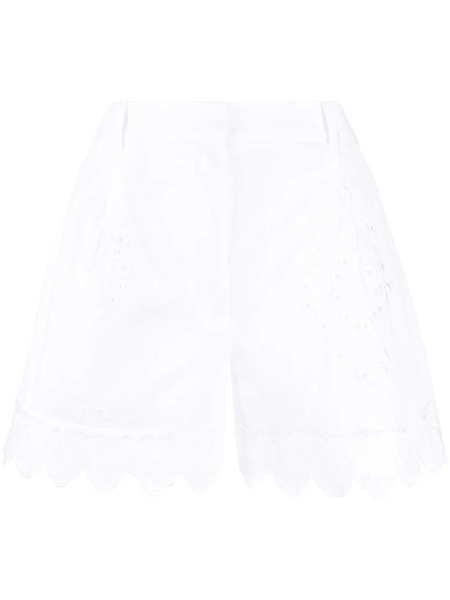  Simone Rocha Broderie-anglaise Cotton Shorts - White 