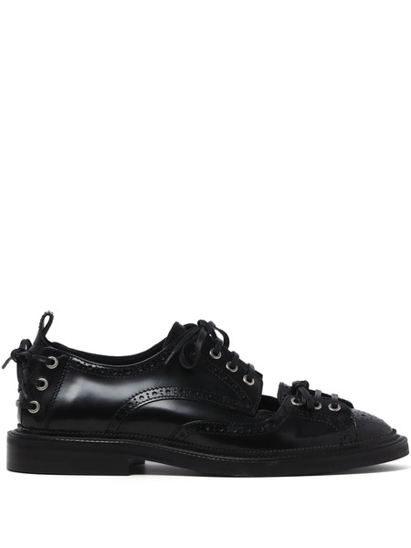  Simone Rocha Brogue-detail Derby Shoes - Black 