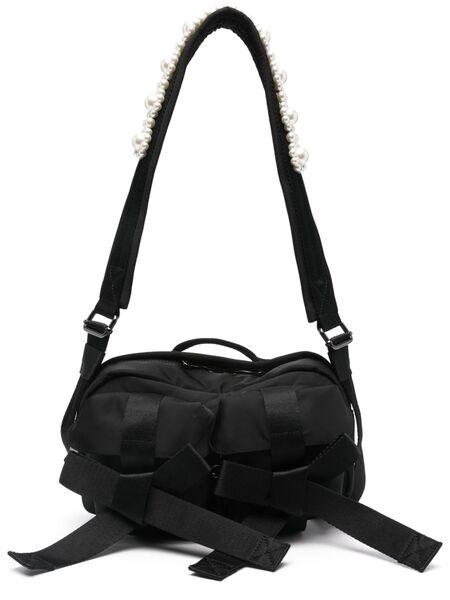  Simone Rocha Classic Bow Bow-detail Messenger Bag - Black 