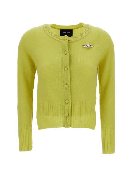  Simone Rocha Crystal-detail Cardigan - Green 