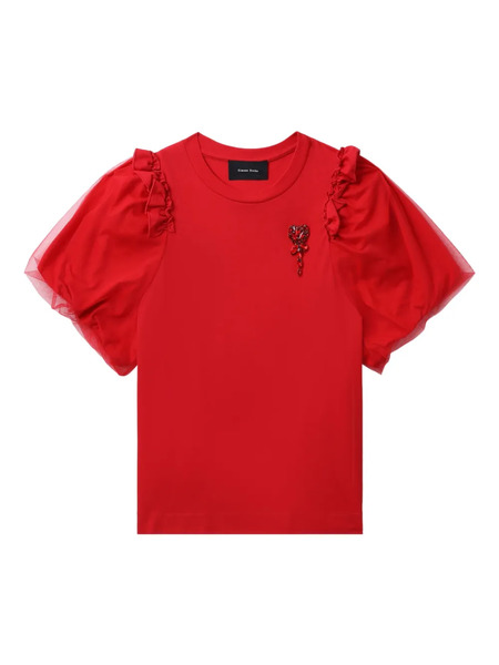  Simone Rocha Crystal-embellished Blouse - Red 