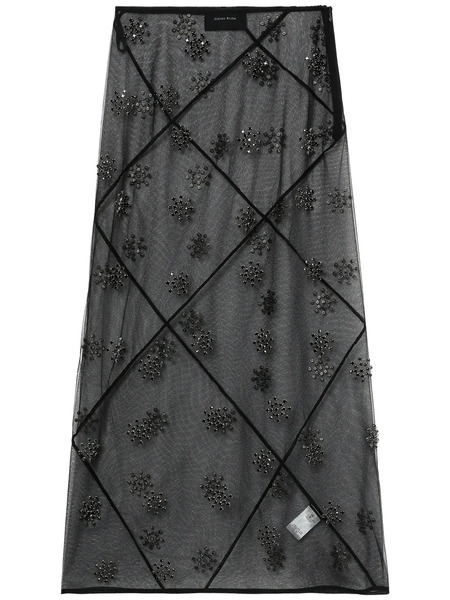  Simone Rocha Crystal-embellished Skirt - Black 