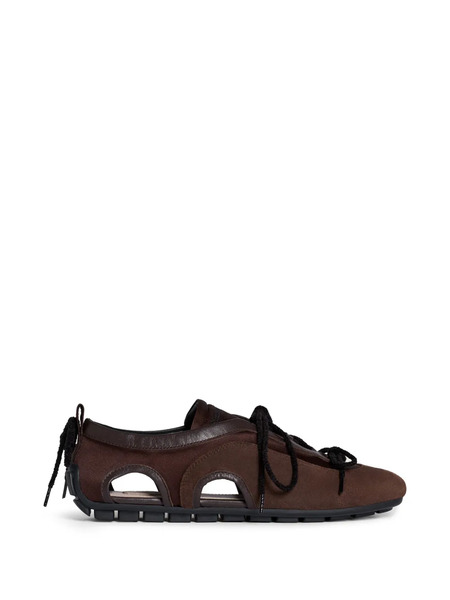  Simone Rocha Cut-out Ballerina Sneakers - Brown 