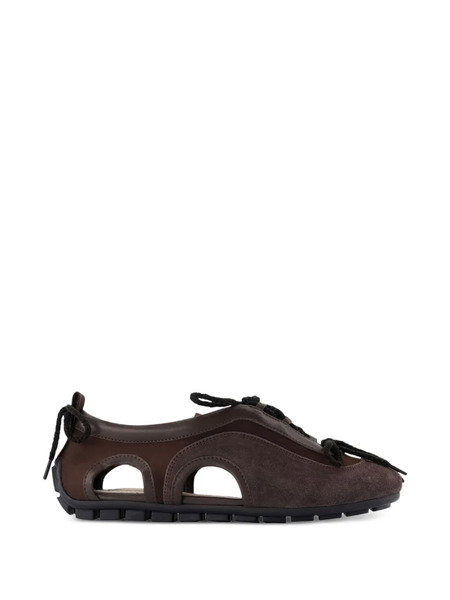  Simone Rocha Cutout Ballerina Sneakers - Brown 