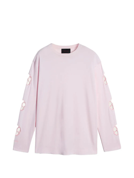  Simone Rocha Daisy Cutout Long-sleeve T-shirt - Pink 