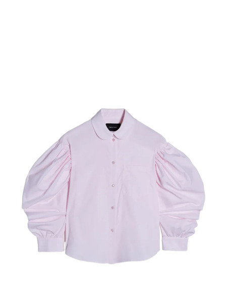  Simone Rocha Draped-sleeve Round-collar Shirt - Pink 