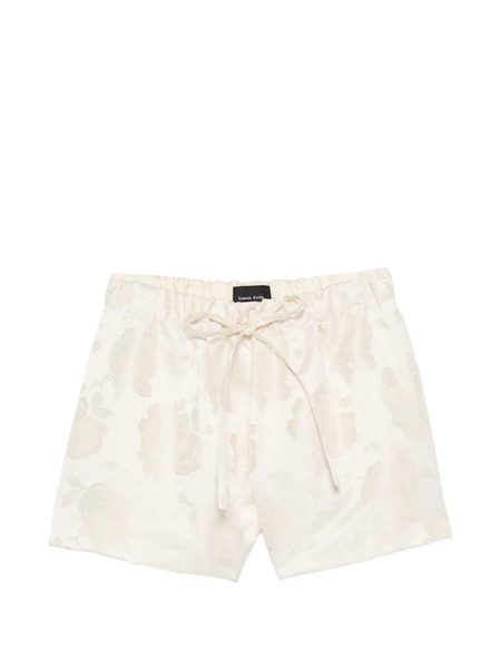 Simone Rocha Elasticated Rose Shorts - Neutrals 