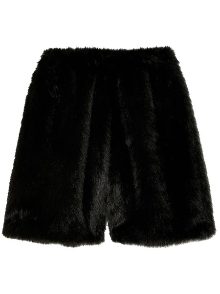  Simone Rocha Faux-fur Boxing Shorts - Black 