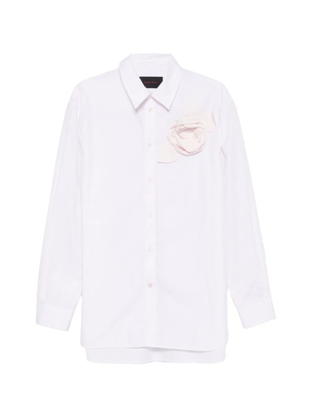  Simone Rocha Floral-appliqué Shirt - Pink 
