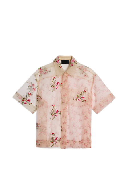  Simone Rocha Floral-motif Boxy Shirt - Neutrals 