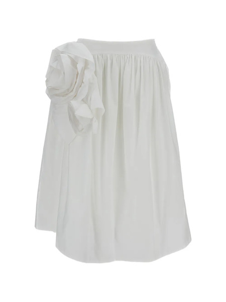  Simone Rocha Floral-motif Midi Skirt - White 