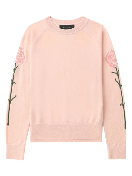  Simone Rocha Floral-motif Sweater - Pink 