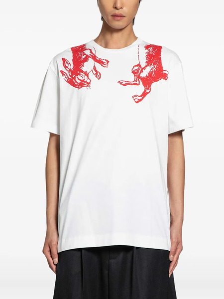  Simone Rocha Hare Print T-shirt - White 