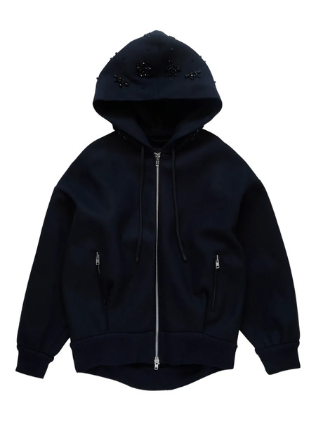  Simone Rocha Hooded Zip-up Bomber Jacket - Blue 