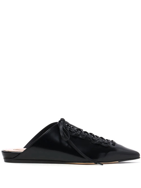  Simone Rocha Lace-up Mules - Black 