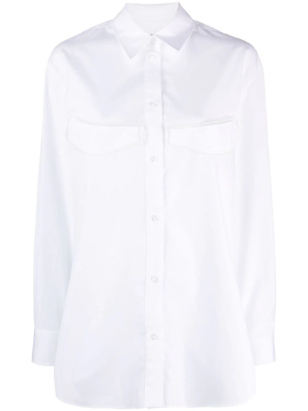  Simone Rocha Long-sleeve Cotton Shirt - White 